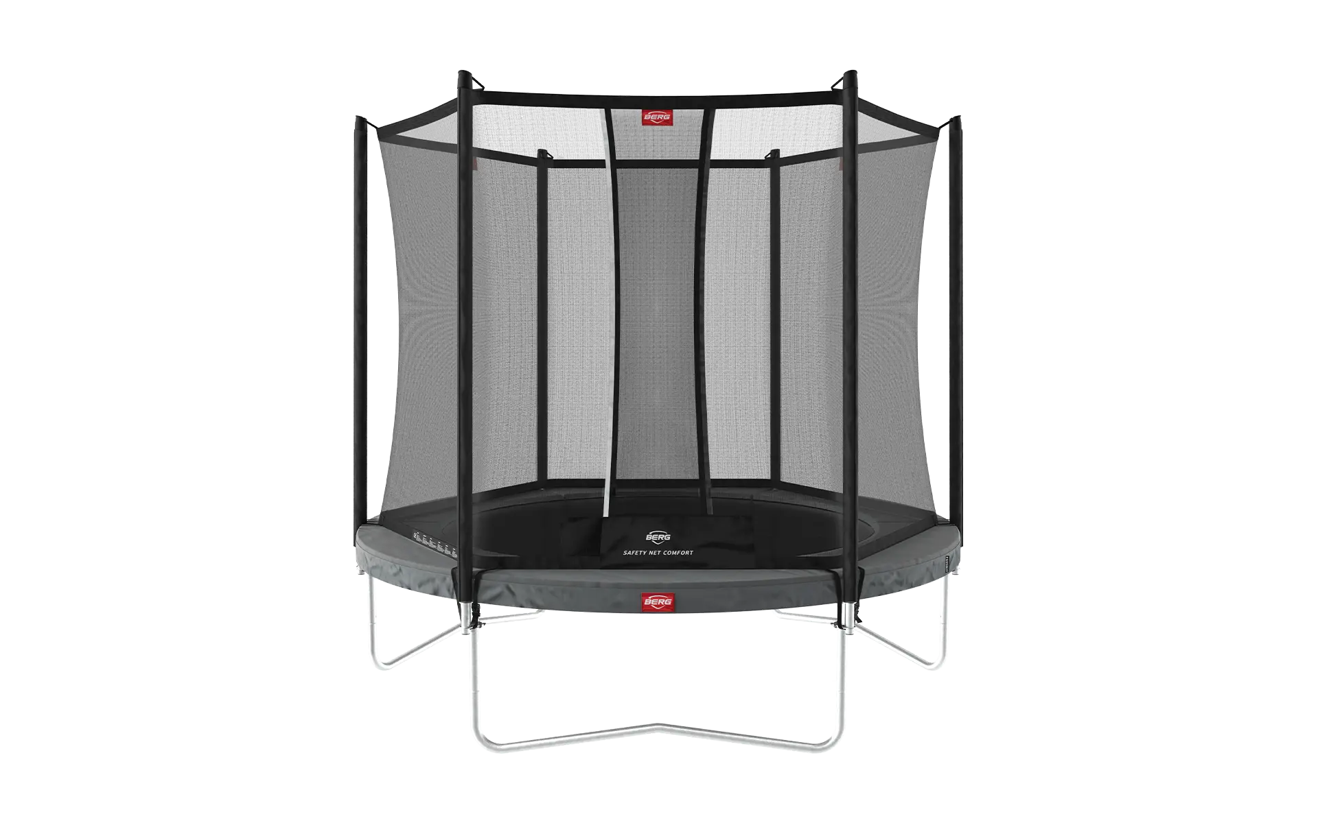 טרמפולינה לחצר בקוטר 2.7 מטר כולל רשת הגנה וסולם של חברת BERG מהולנד