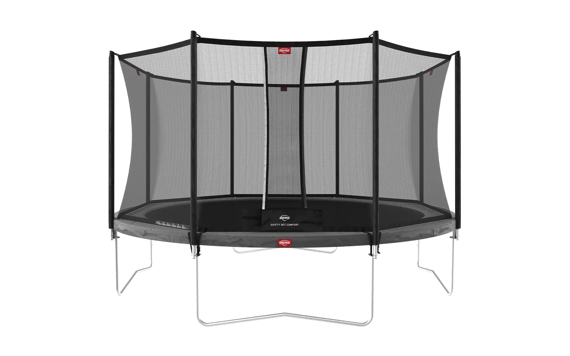 טרמפולינה לחצר בקוטר 4.3 מטר כולל רשת הגנה וסולם של חברת BERG מהולנד