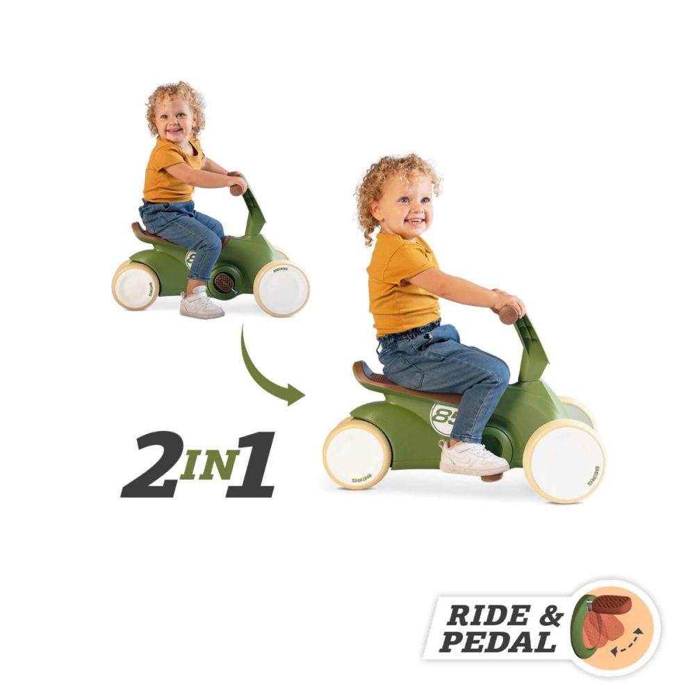 ⁦בימבה דחיפה ופדלים דגם “רטרו ירוק Go2” של חברת BERG מהולנד לגיל 10-30 חודשים⁩ – תמונה ⁦7⁩