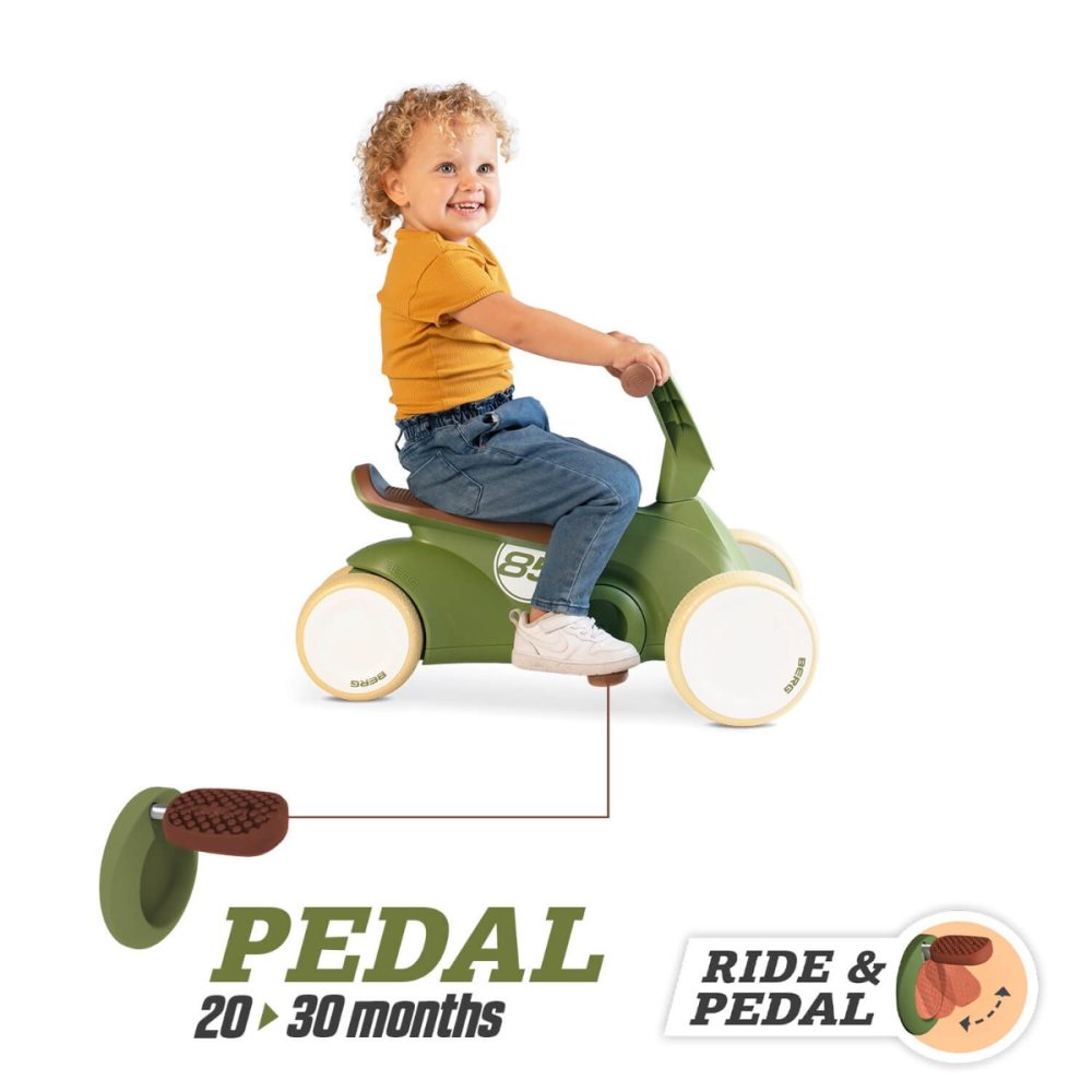 ⁦בימבה דחיפה ופדלים דגם “רטרו ירוק Go2” של חברת BERG מהולנד לגיל 10-30 חודשים⁩ – תמונה ⁦6⁩