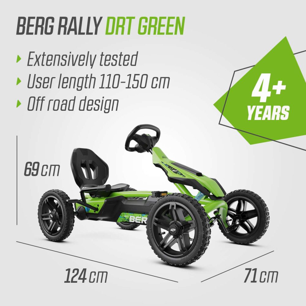⁦מכונית קארטינג פדלים של חברת Berg מהולנד דגם Rally DRT Green לגיל 4-12⁩ – תמונה ⁦6⁩