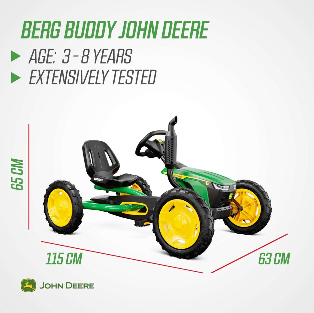 ⁦מכונית פדלים דגם BUDDY JOHN DEERE של חברת Berg מהולנד לגיל 3-8⁩ – תמונה ⁦7⁩
