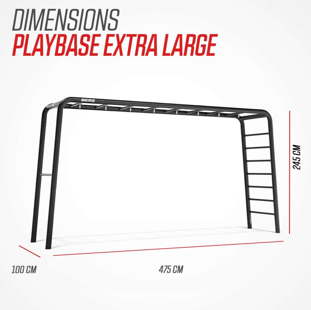 ⁦PlayBase באורך 4.7 מטר כולל סל כדורסל מונקי בר סולם טיפוס טרפז וזוג טבעות של חברת Berg מהולנד⁩ – תמונה ⁦7⁩