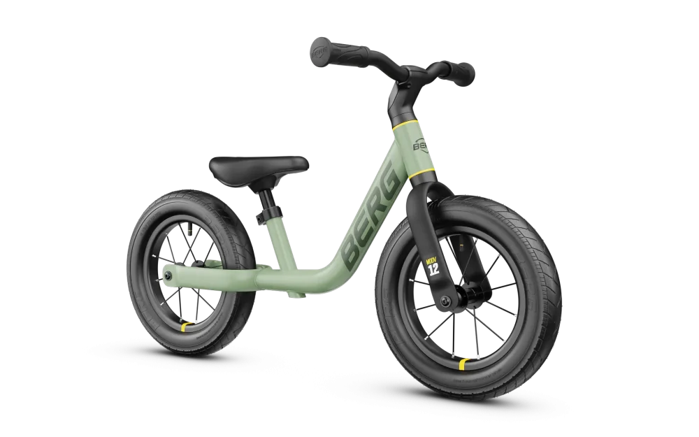 אופני איזון דגם MOOV 12 כולל צמיגי אויר של חברת BERG מהולנד בצבע Sage Green