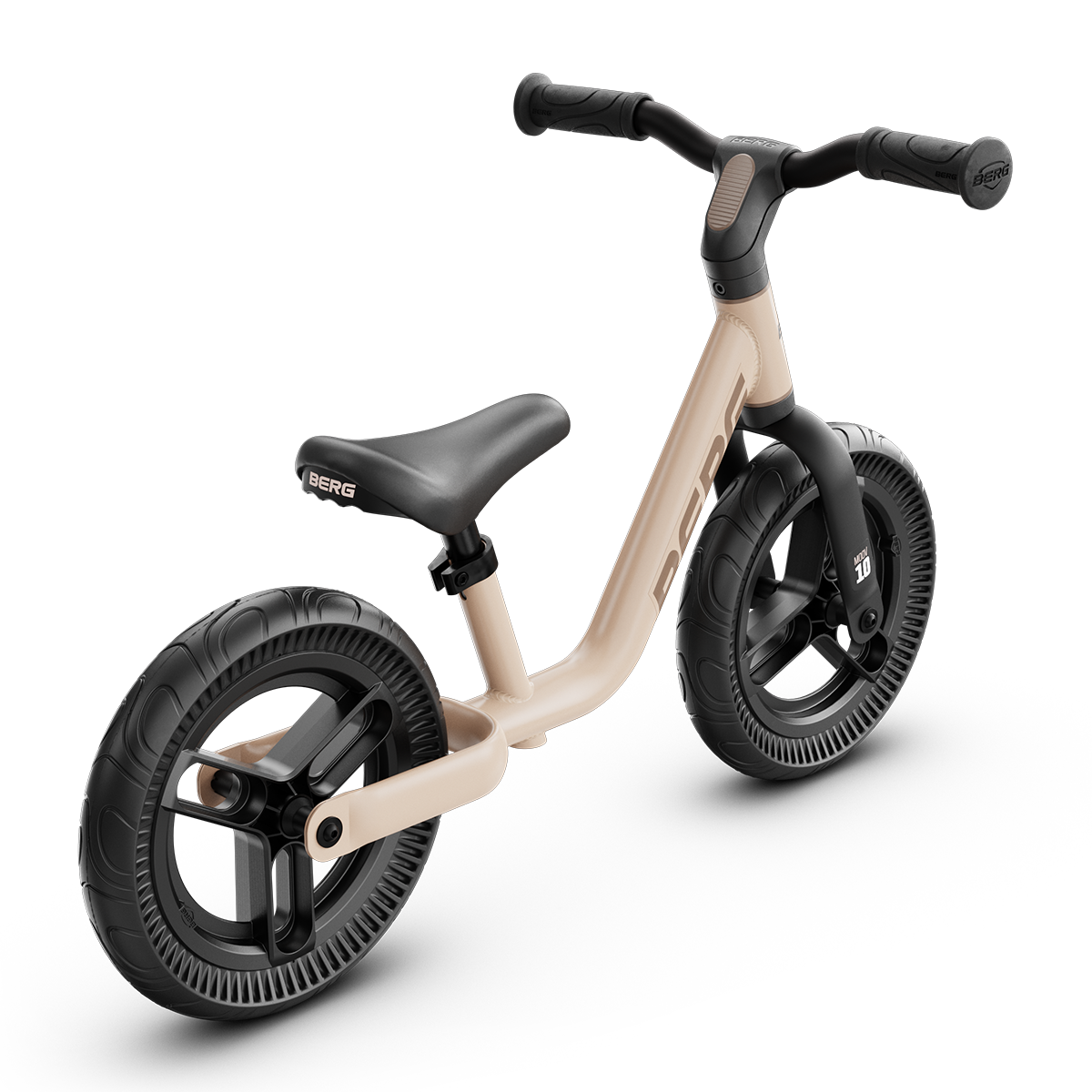 אופני איזון דגם MOOV 10 כולל גלגלי גומי דחוס EVA של חברת BERG מהולנד בצבע Sand Beige – תמונה 4