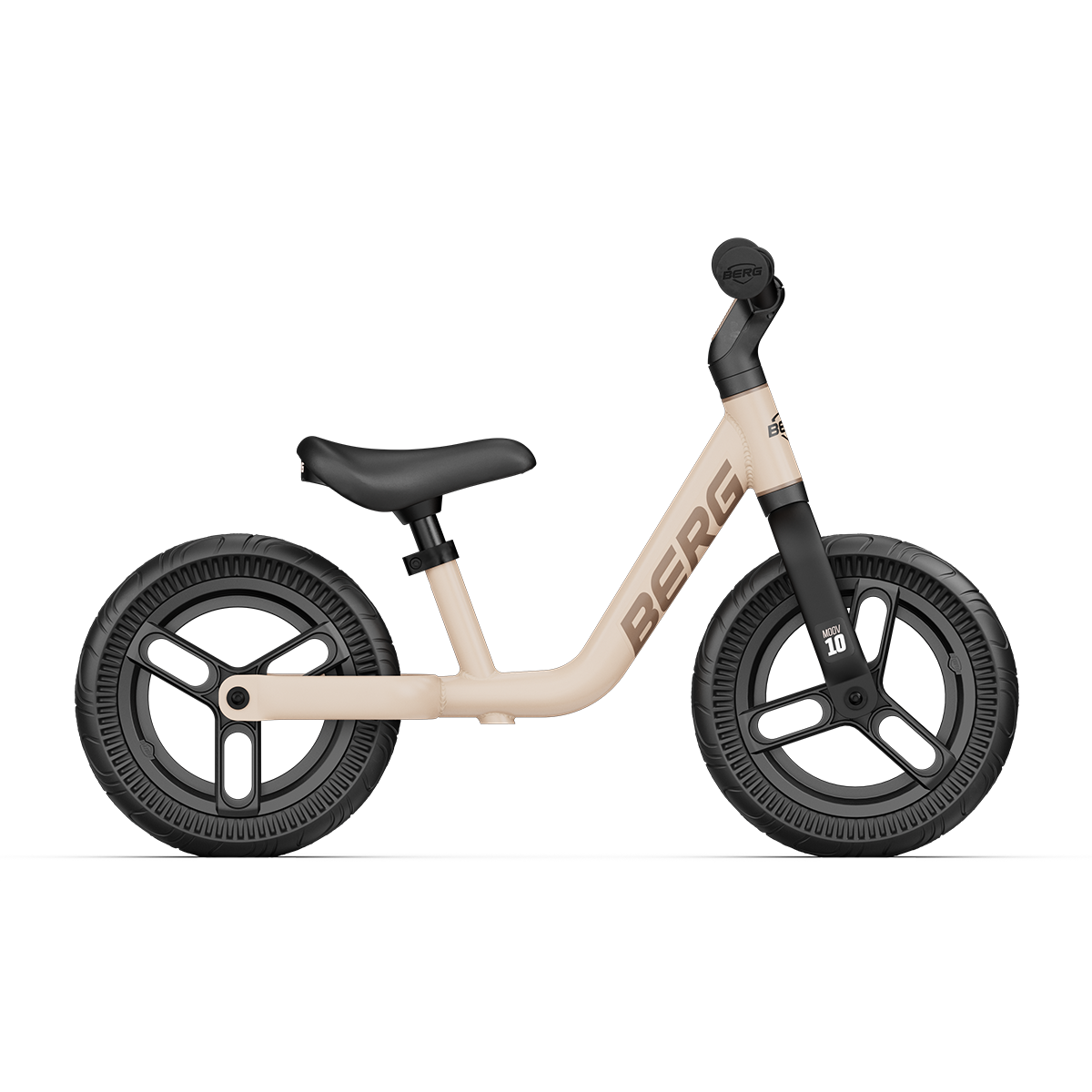 אופני איזון דגם MOOV 10 כולל גלגלי גומי דחוס EVA של חברת BERG מהולנד בצבע Sand Beige – תמונה 5